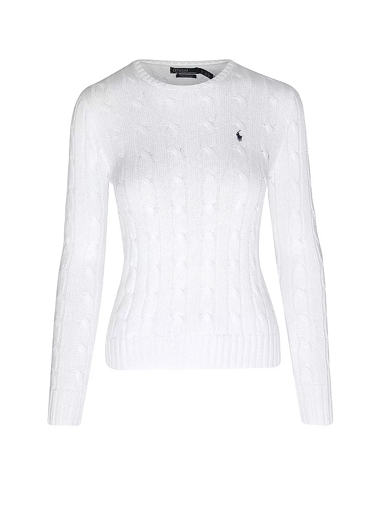 POLO RALPH LAUREN Pullover Slim Fit JULIANNA weiss