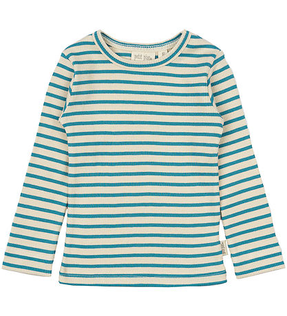 Petit Piao Bluse - Rib - Modal - Türkis/Dark Off White