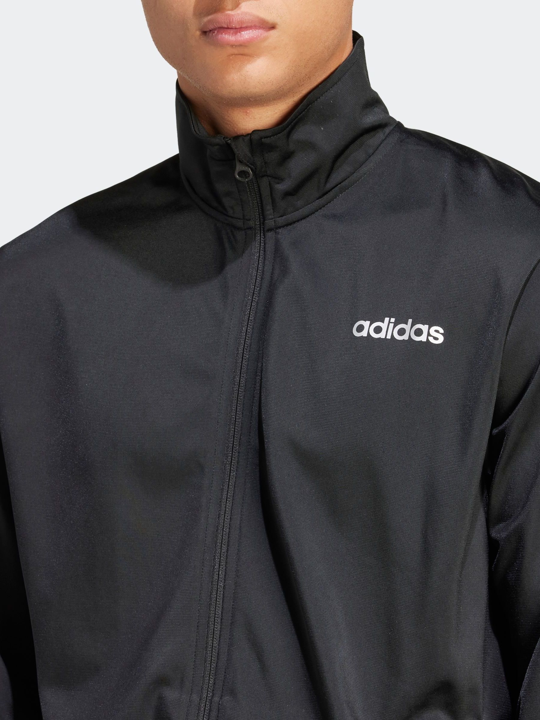 Zwart - adidas trainingspak met lineair logo