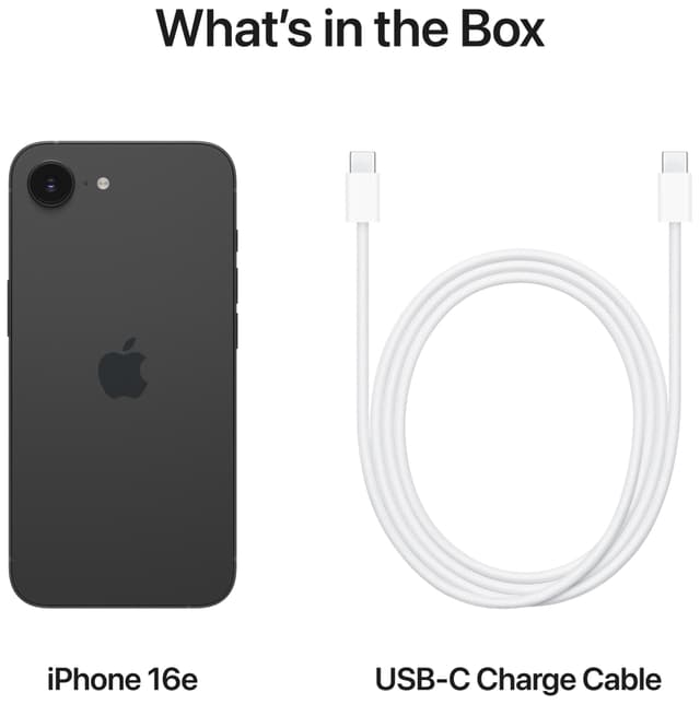 iPhone 16e smartphone 512GB (Sort)