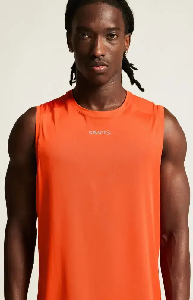 Craft ADV Essence 3 Hardloopshirt Zonder Mouwen Oranje Heren