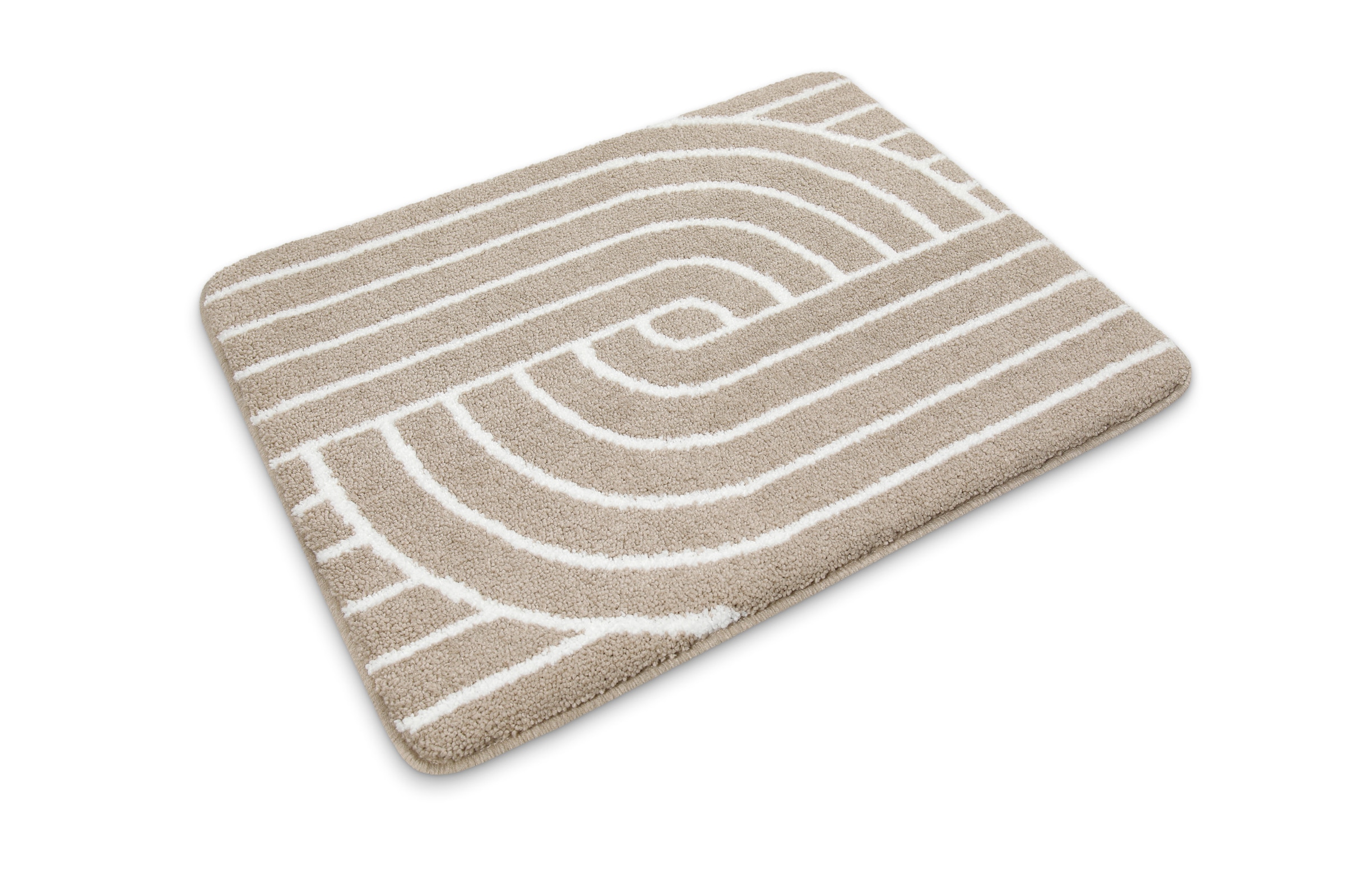 Wecon home Basics Badematte »Hilda« Höhe 15 mm waschbar, rutschfest, strapazierfähig, pflegeleicht mit Retro Muster