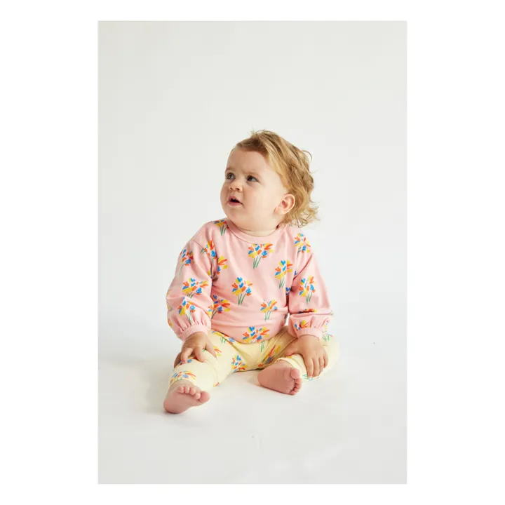Bobo Choses Sweat Coton Bio Feux d'Artifices Bébé | Rose