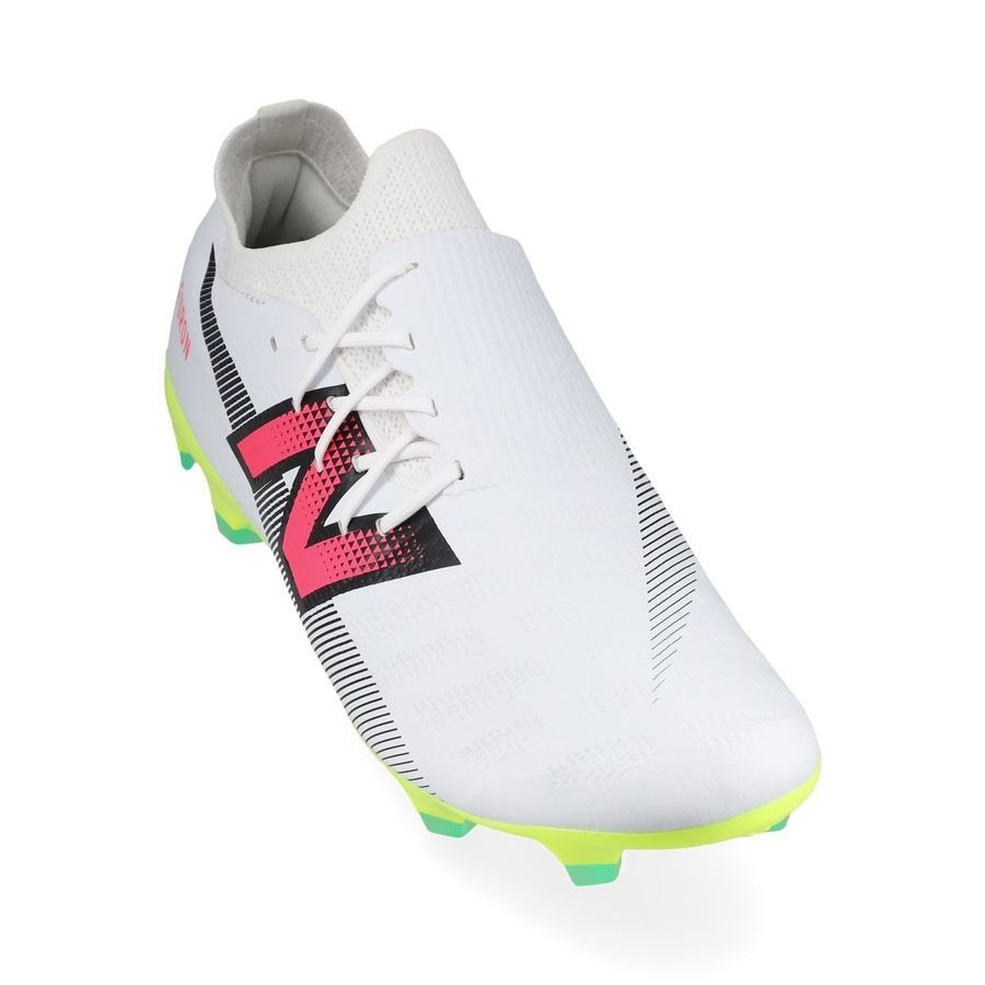 New Balance Furon V7 Destroy FG - Blanc/Violet/Jaune Fluo