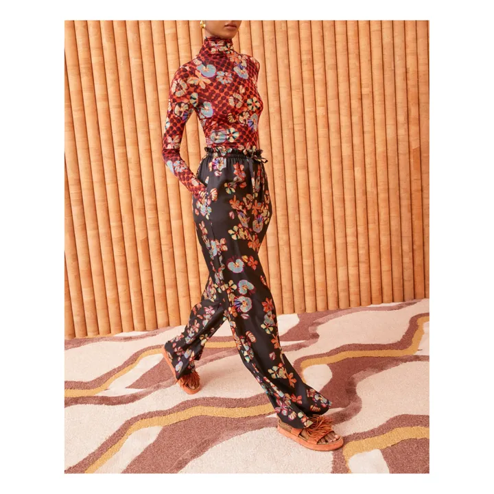 Ulla Johnson Pantalon Sawyer Soie | Noir