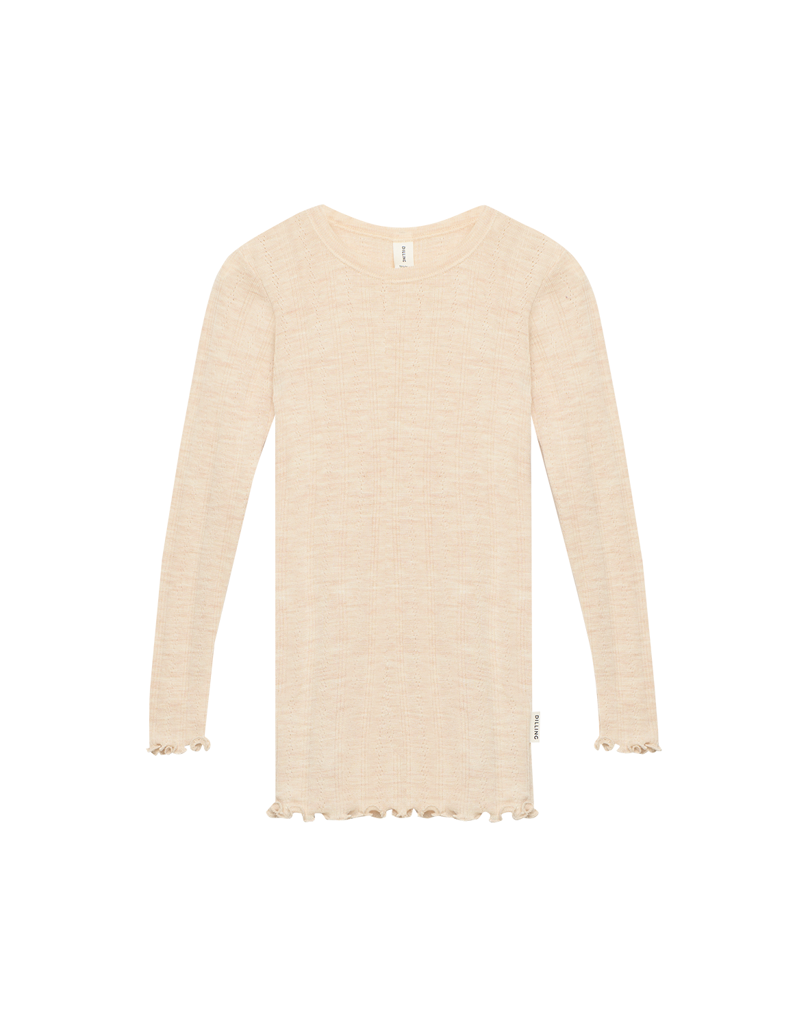 Pointelle shirt van merinowol voor kinderen