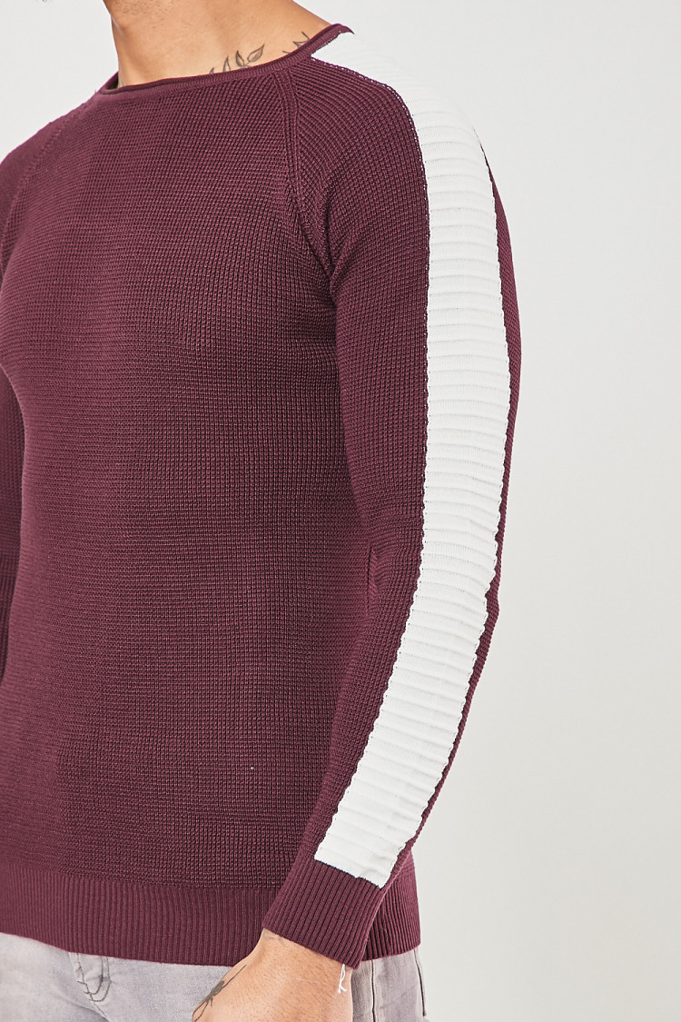 Pull bordeaux maille fine