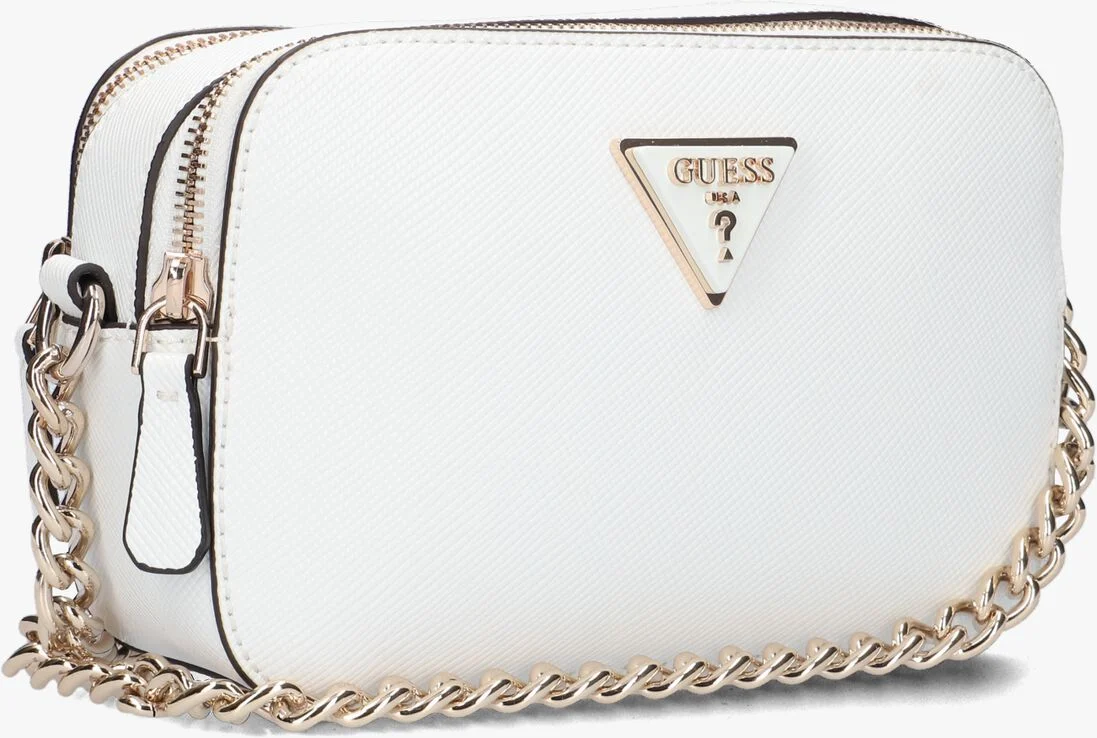 GUESS witte guess schoudertas noelle crossbody camera