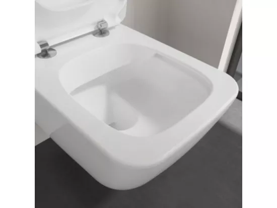 WC suspendu sans bride VILLEROY ET BOCH Venticello avec abattant slim à recouvrement