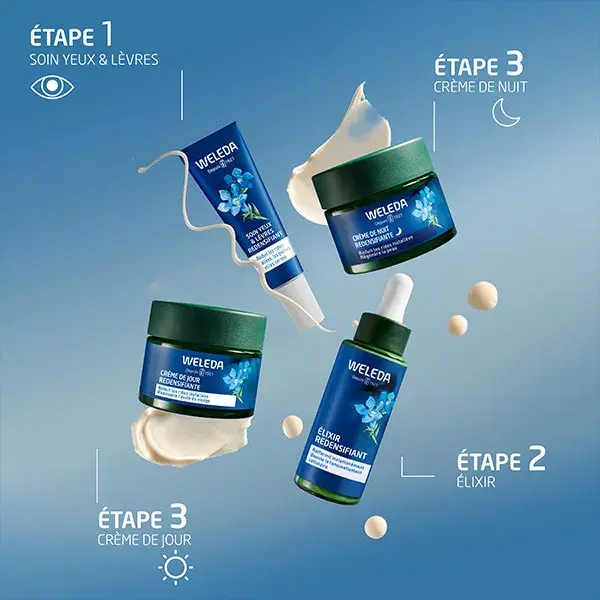 Creme de dia redensificador orgânico Weleda Blue Gentian & Edelweiss 40ml