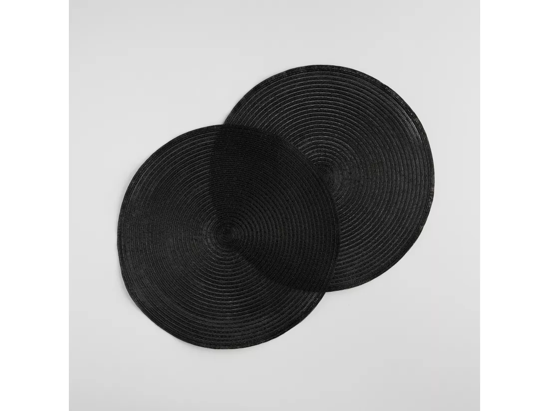 Ensemble De Sous-Verres Décoratifs Glitter Noir Moyen 38