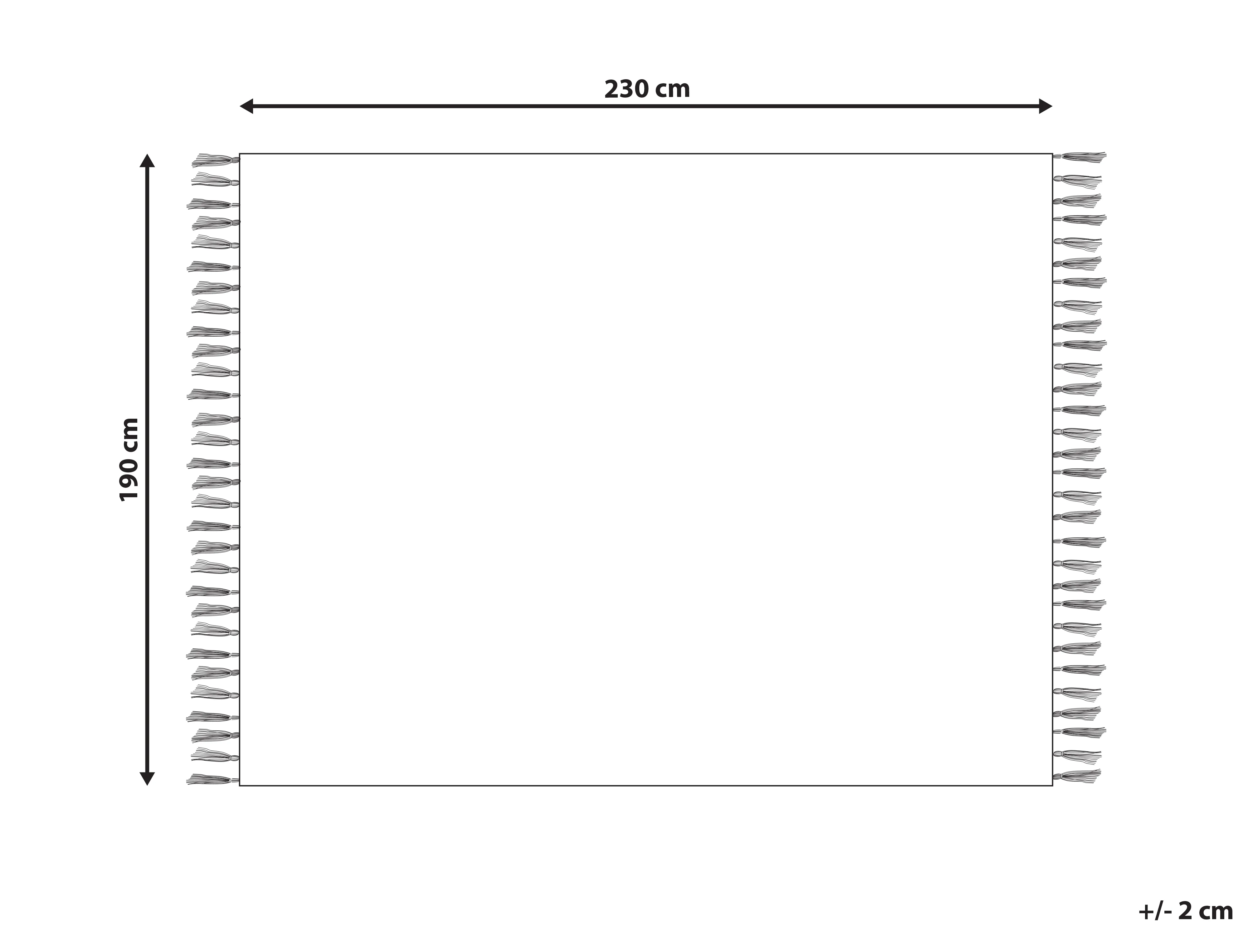 Plaid VELLA Katoen 190 x 230 cm Beige