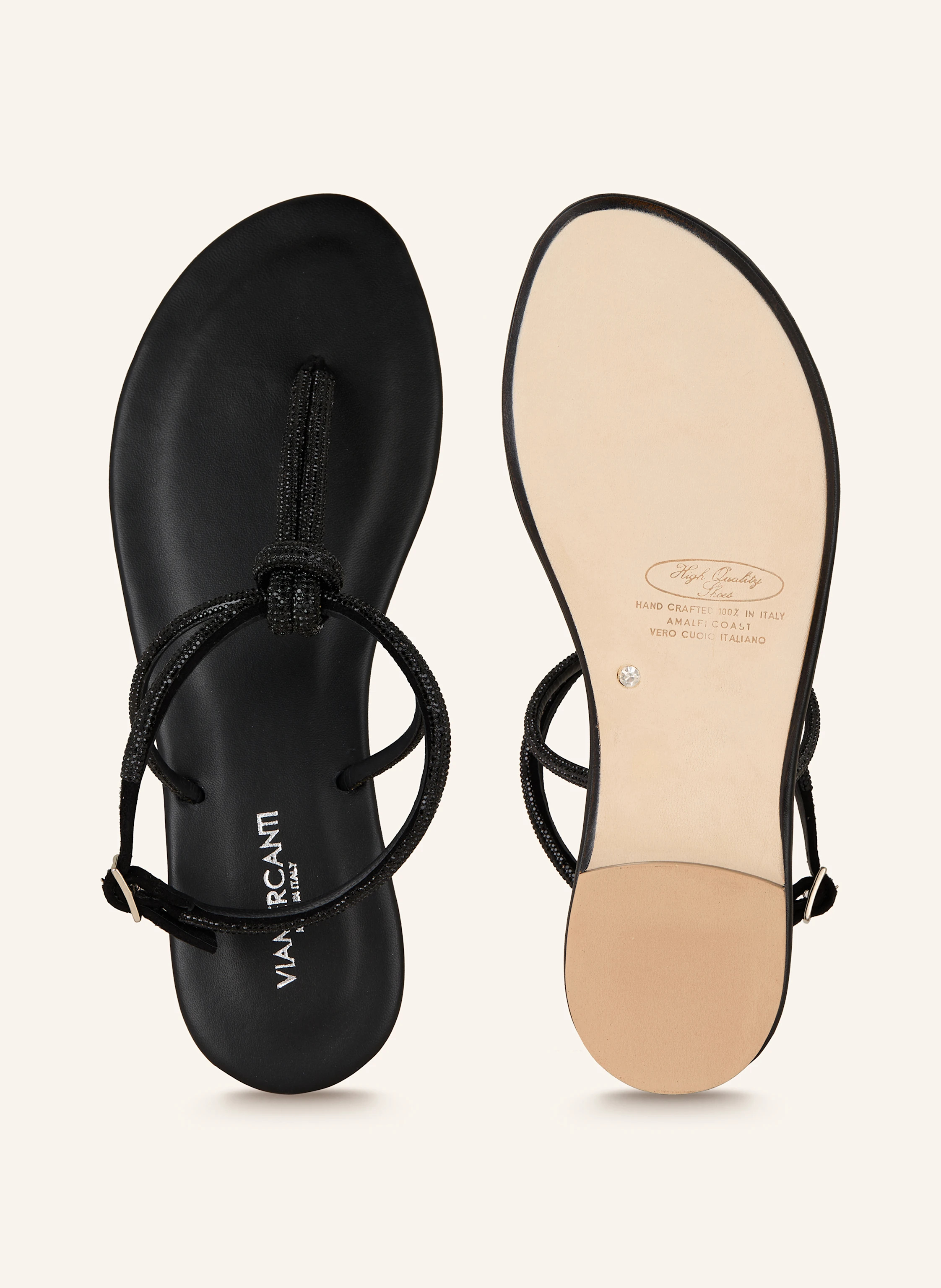 VIAMERCANTI Sandalen ERCHIE mit Schmucksteinen