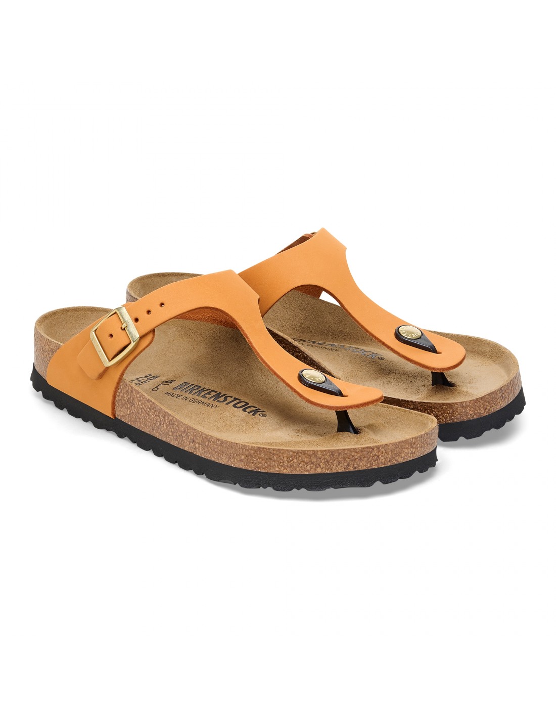 birkenstock Mules Femme Gizeh Lenb Burnt Orange Cuir