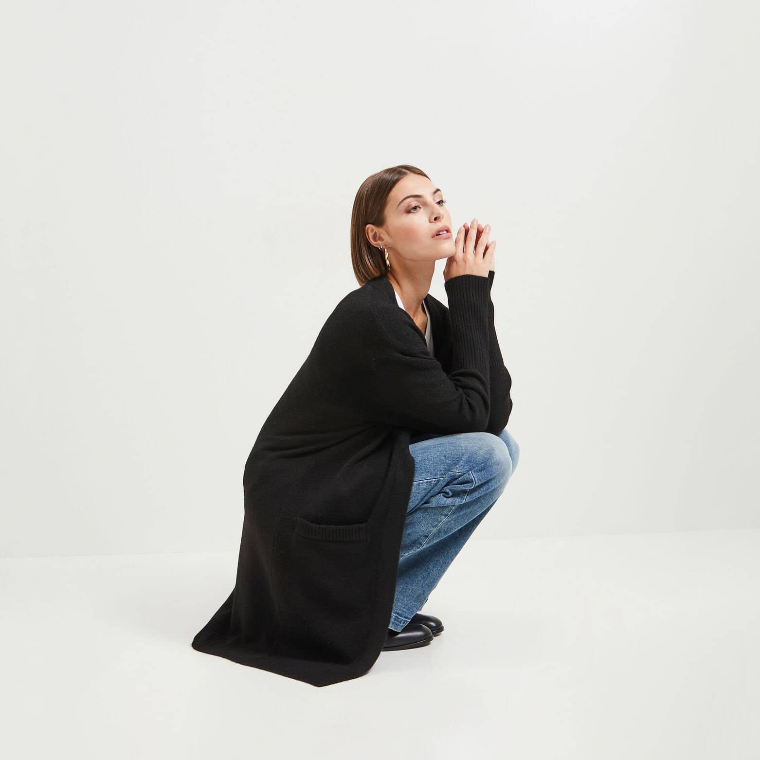 Gilet long femme