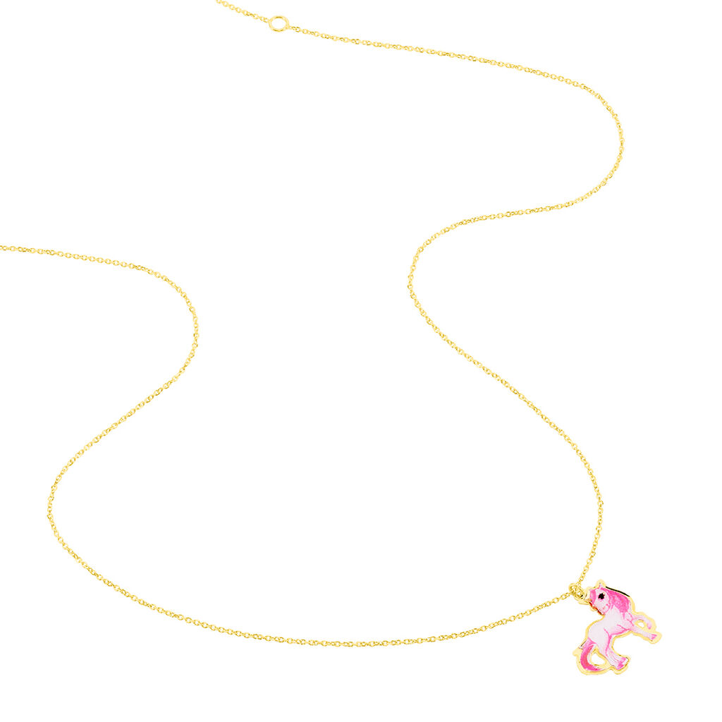 Collier Fantasila Cheval Or Jaune