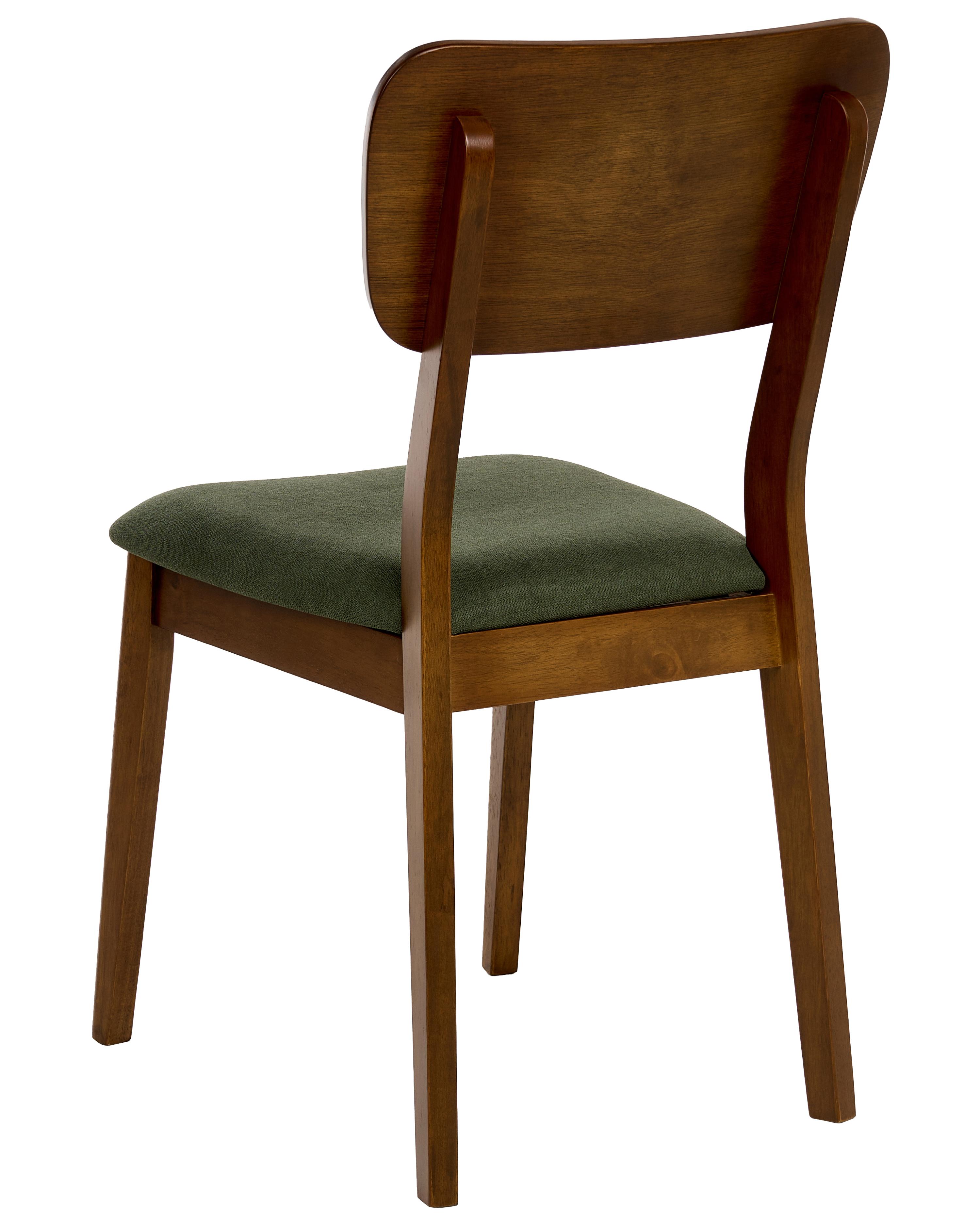 Set van 2 eetkamerstoelen MINIER Hout Groen/donkerbruin