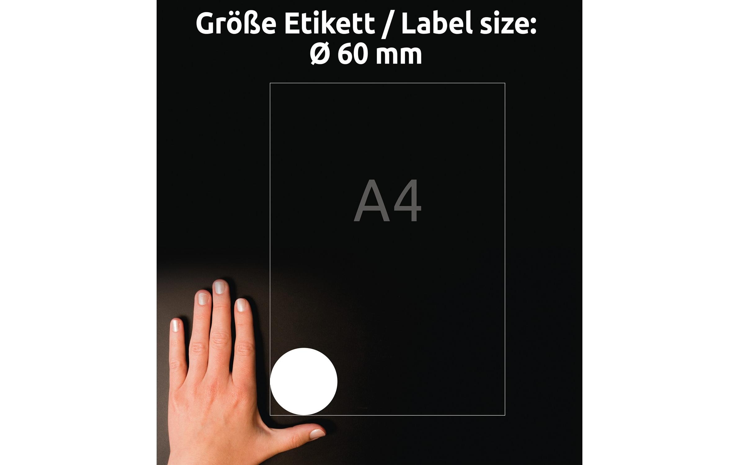 Runde Etiketten L3416-100 Ø 60 mmRunde Etiketten