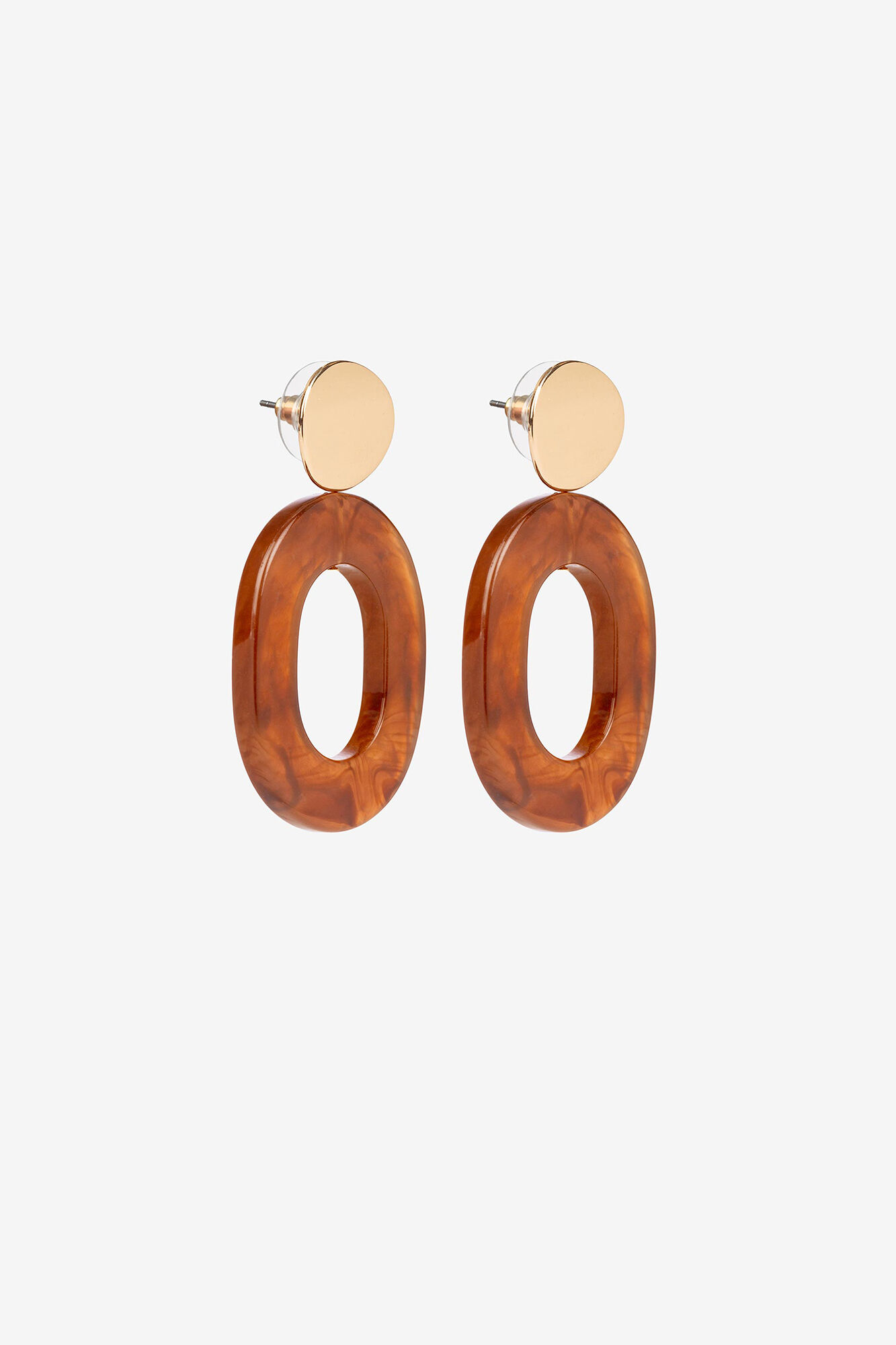 Pendientes largos com detalhes de cores - amarelo