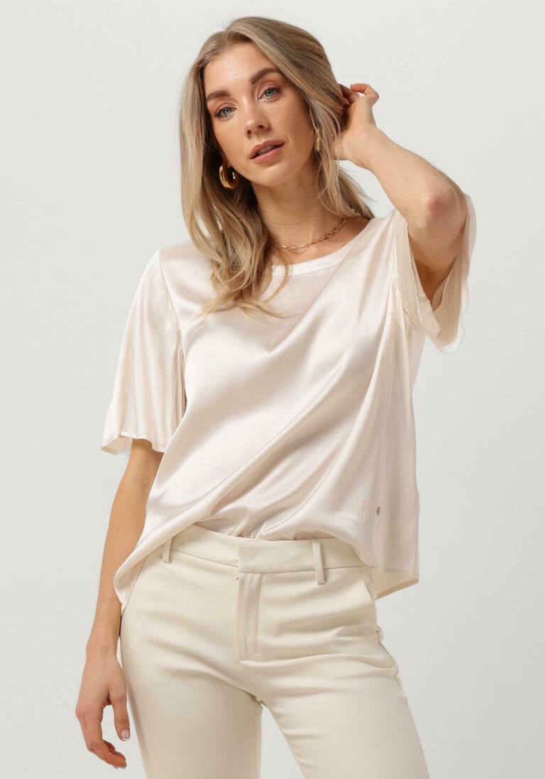 MOS MOSH ecru mos mosh blouse evie ss satin blouse