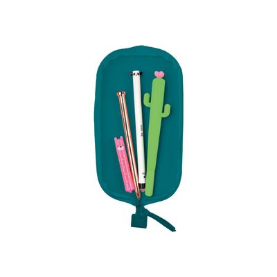 Legami Cute! - Trousse en silicone - bleu pétrole