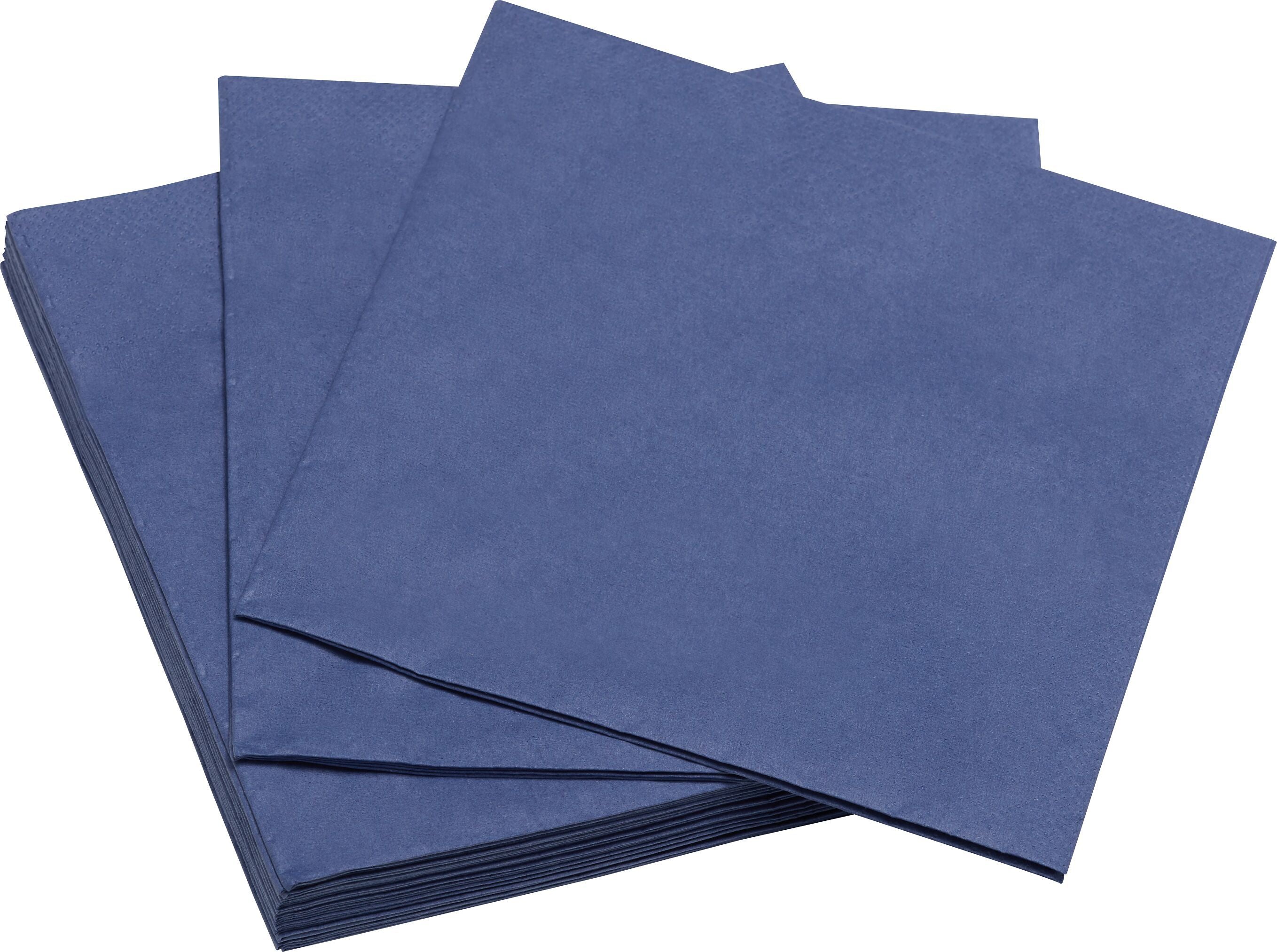 PAPER PAPER Papierservietten - Blau / B: 33.0 cm x T: 33.0 cm x H: 0.1 cm