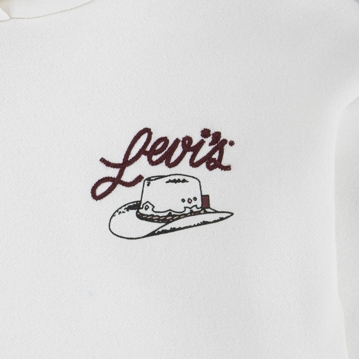 LEVI'S KIDS<br>Suéter de fleece escovado, com logo no peito