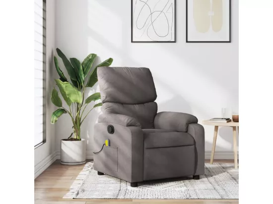 Fauteuil massant inclinable Taupe Tissu
