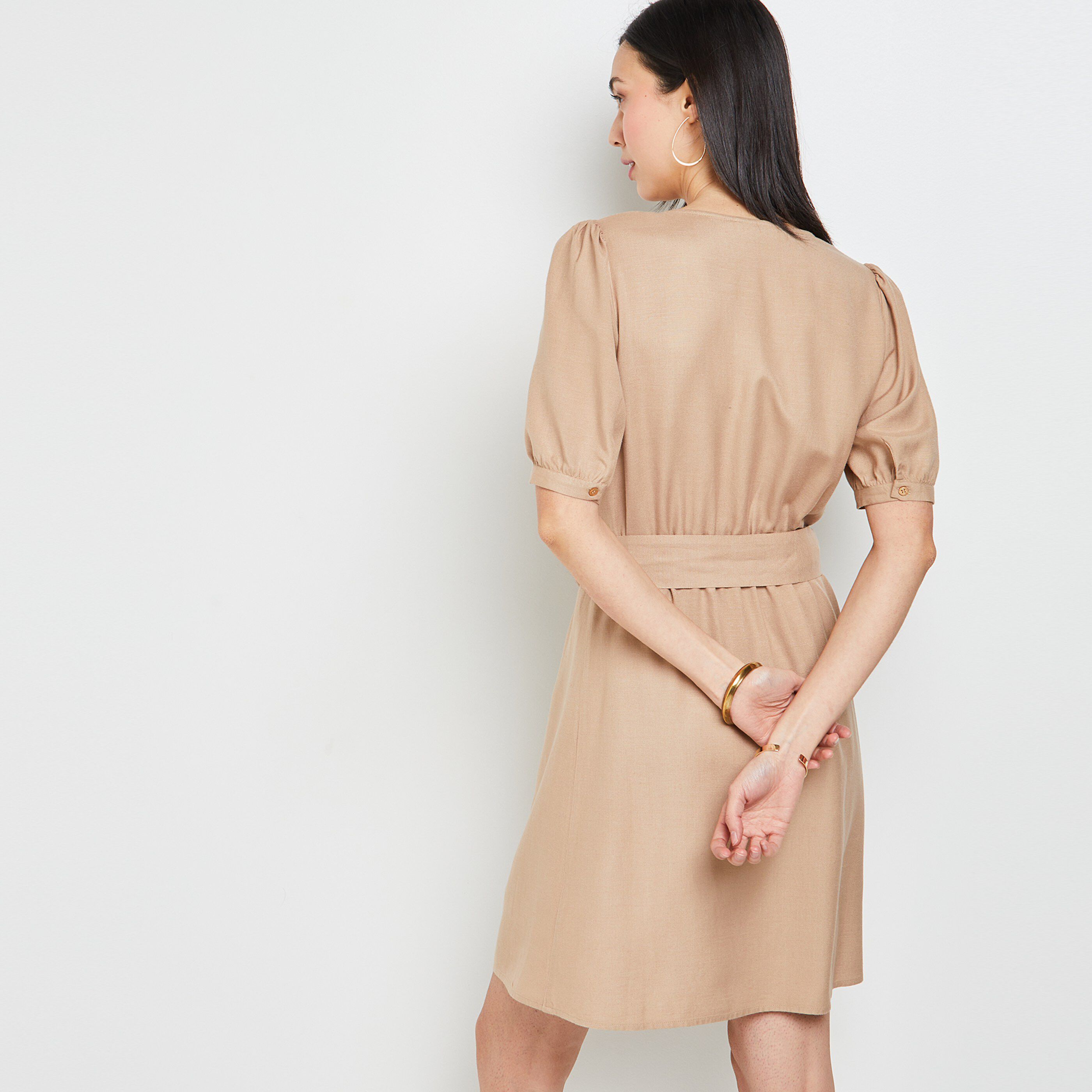 Robe cache coeur femme - BEIGE
