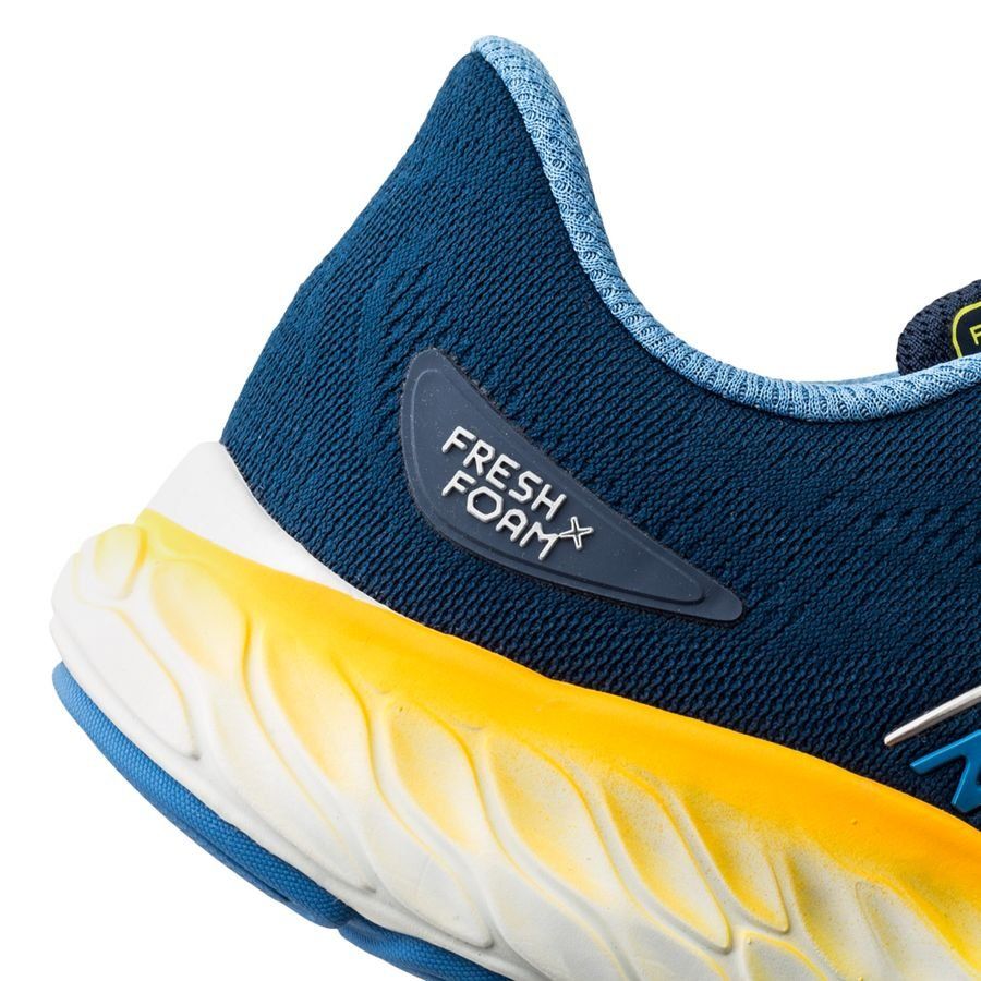 New Balance Chaussures de Running Fresh Foam Evoz V3 - Bleu Marine/Blanc/Jaune