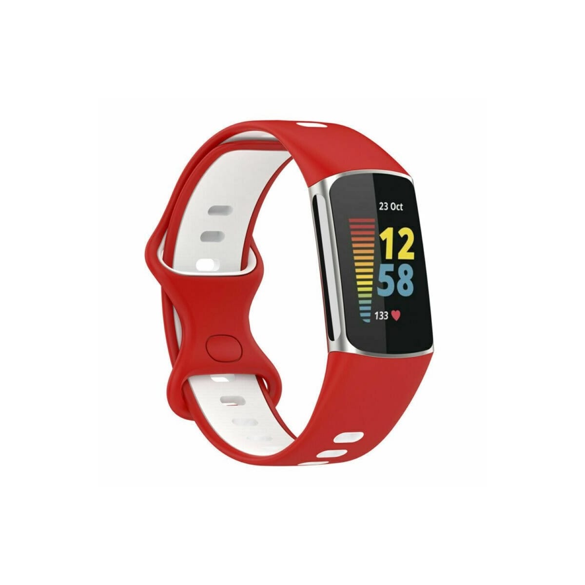 Twin Sport Armband Fitbit Charge 5 - Rød/hvit