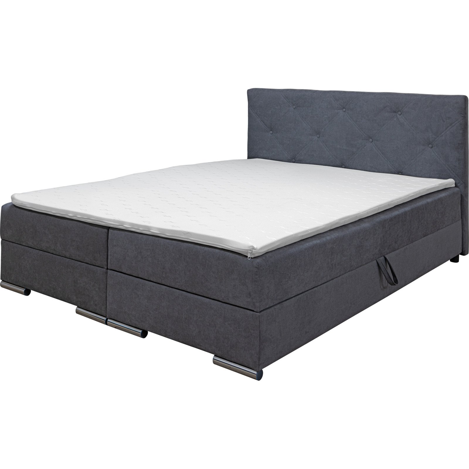 Boxspringbett Marco Stoff anthrazit 180 x 200 cm