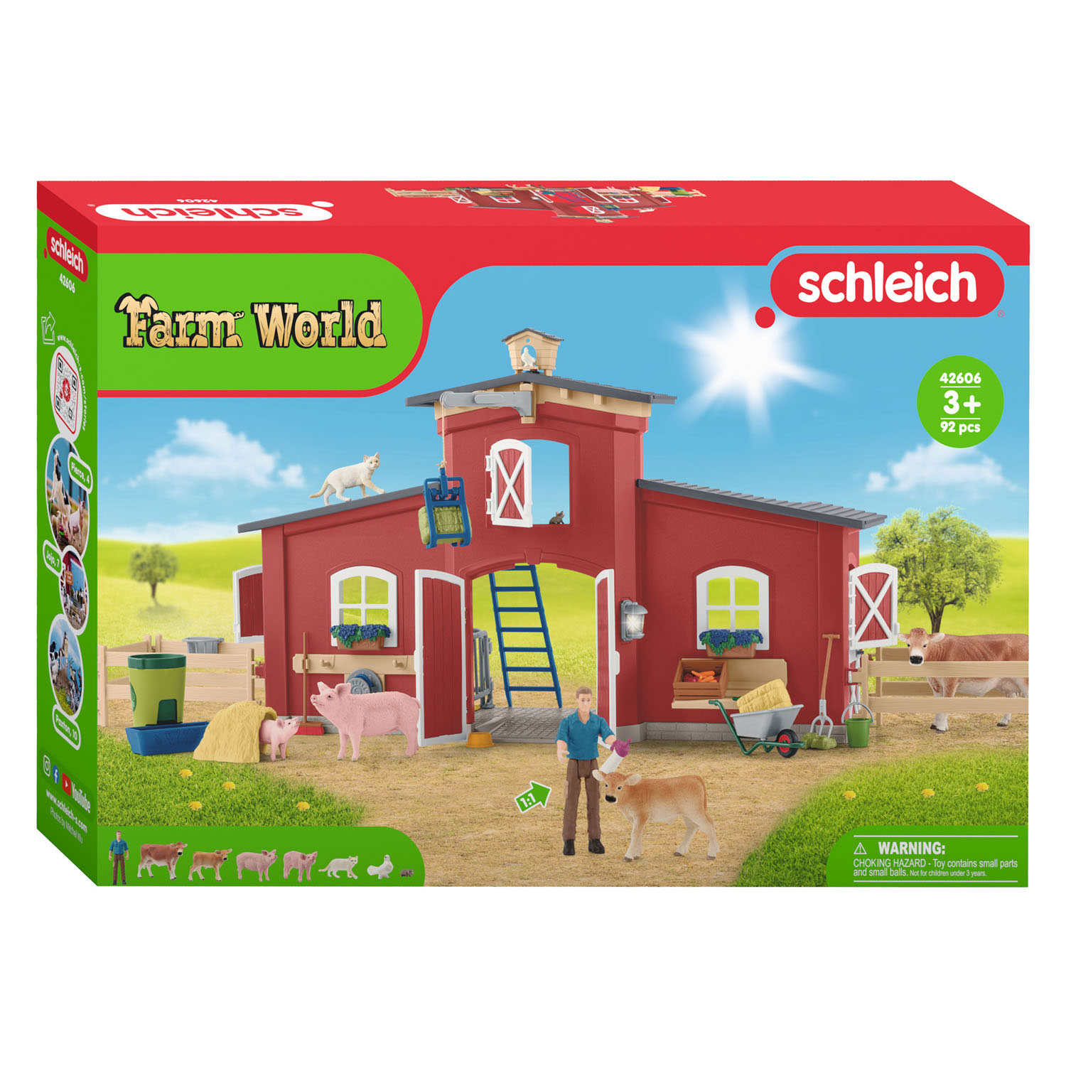 schleich FARM WORLD Grote Stal Rood42606