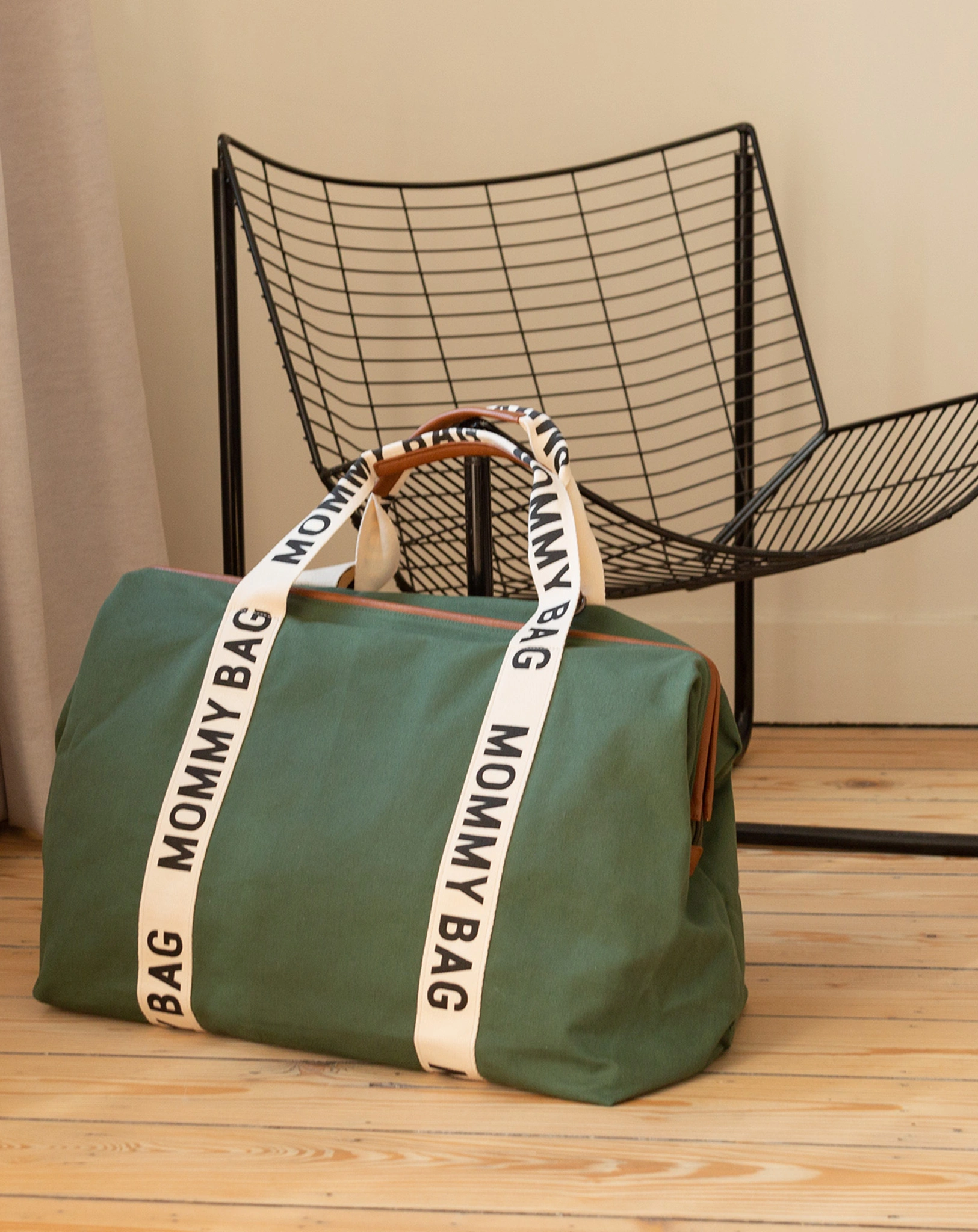 Canvas-Wickeltasche MOMMY BAG SIG (55x35x40) in green