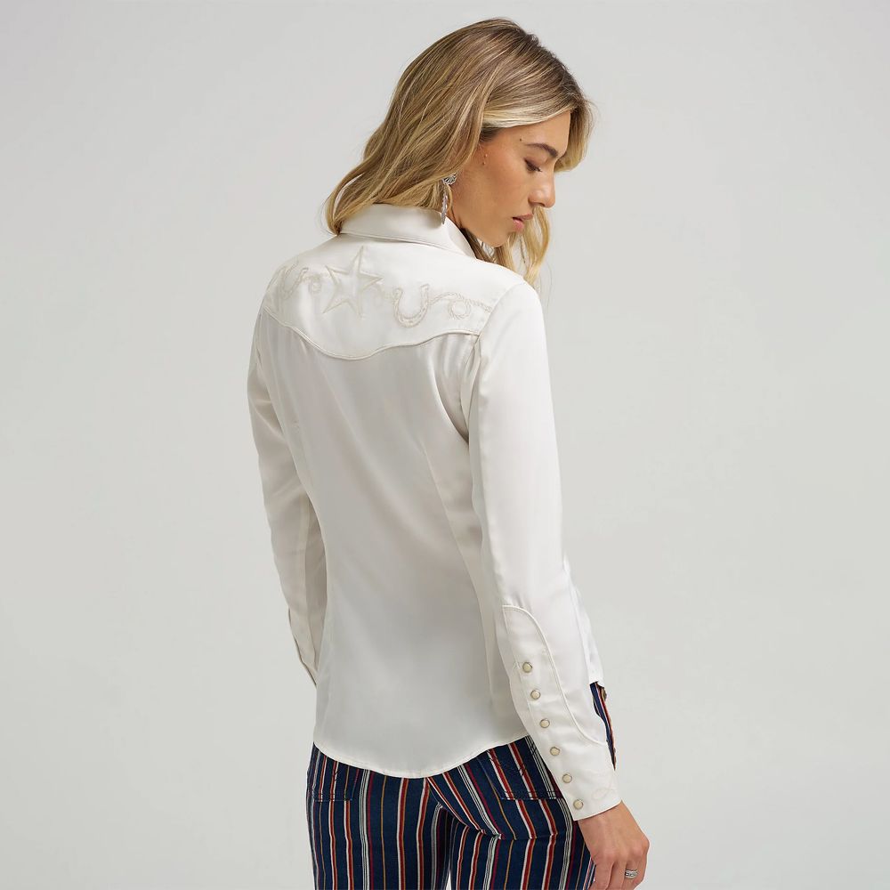 Wrangler x Lainey Wilson Embroidered Shirt White