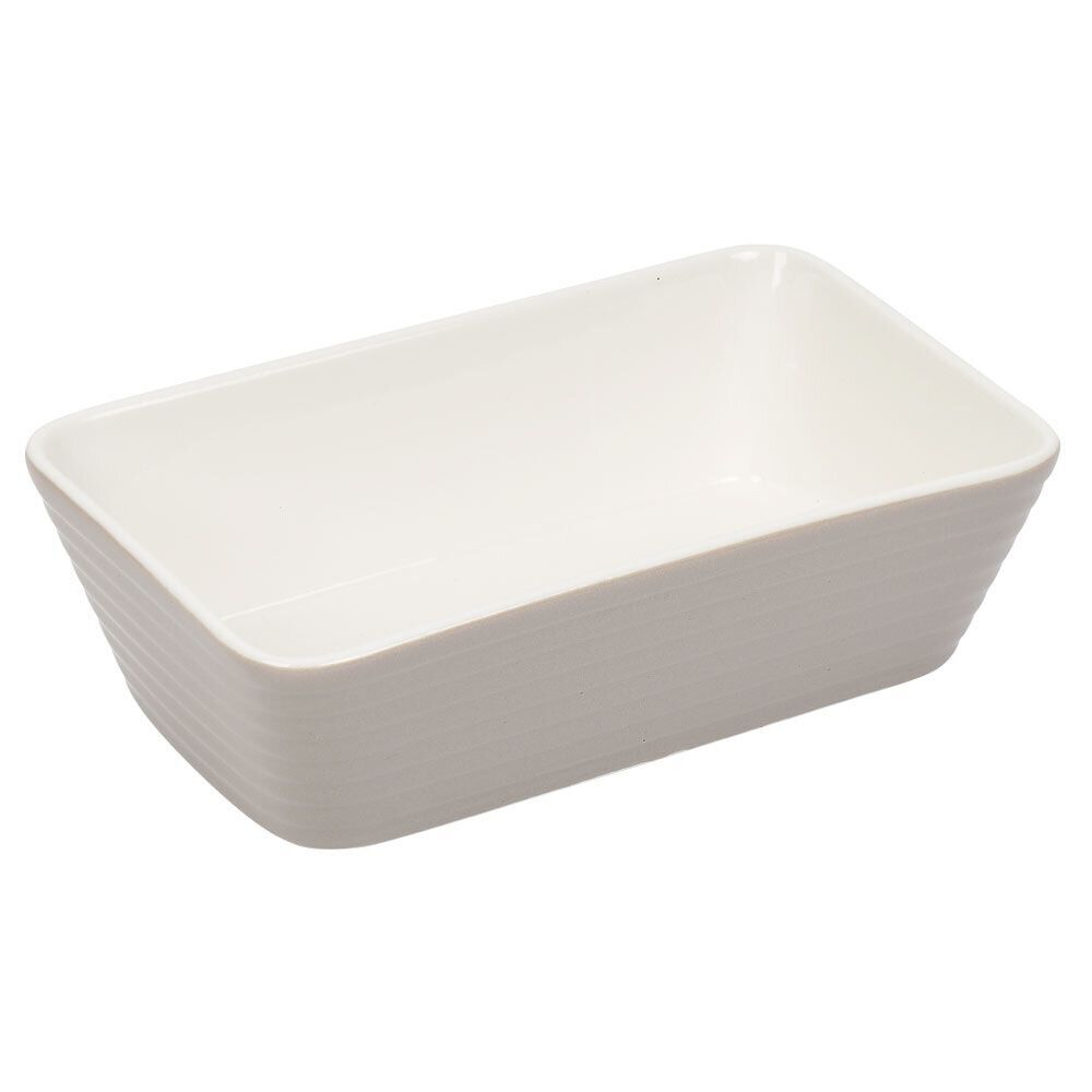 Plat rectangulaire cuisson four x3 céramique blanc