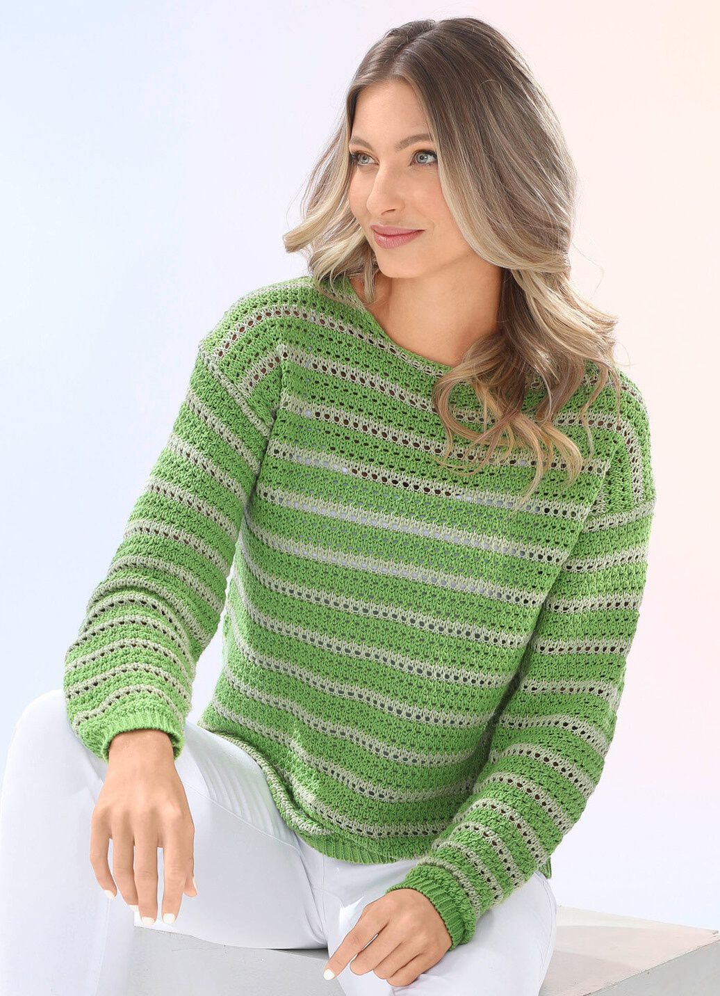 Pullover in Ringelmuster
