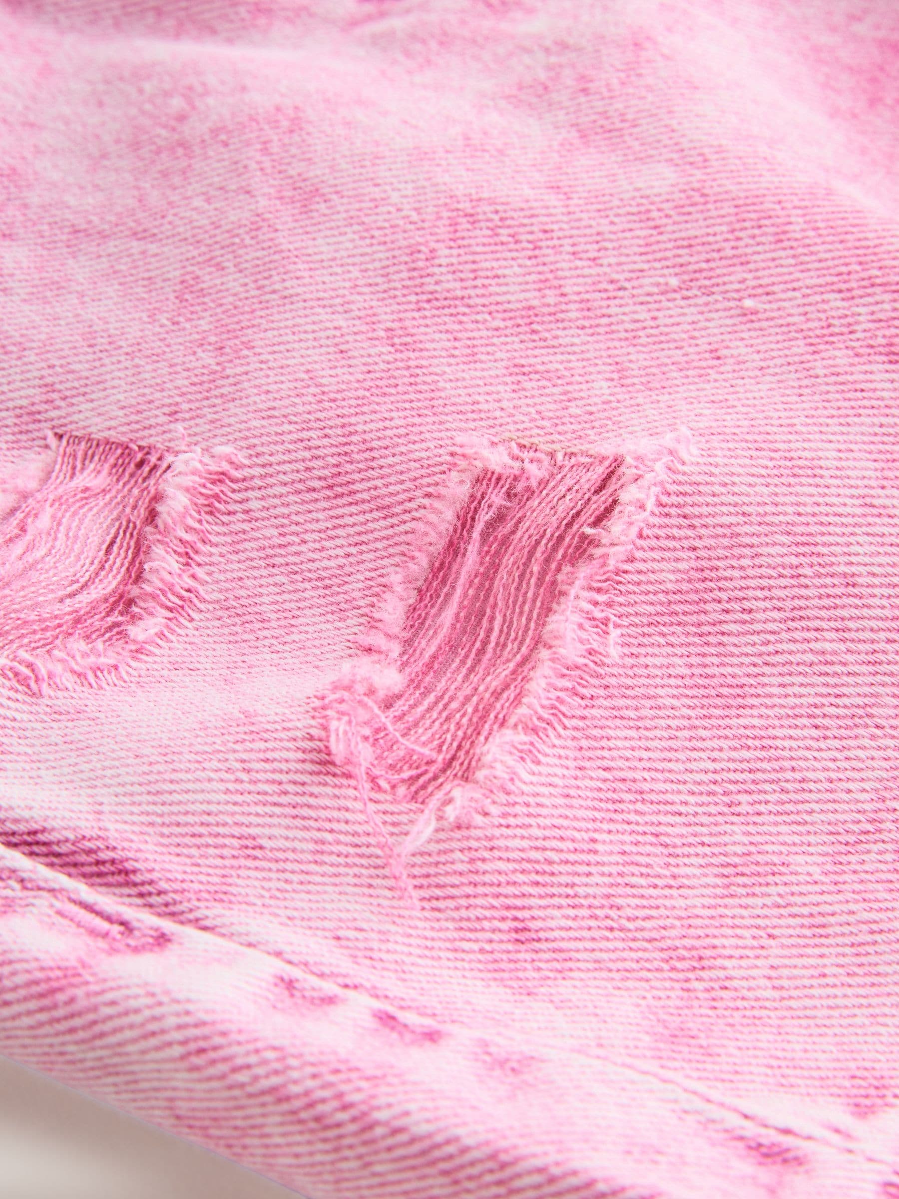 Roze - 100% katoenen shorts met gerafelde rand (3-16jr)