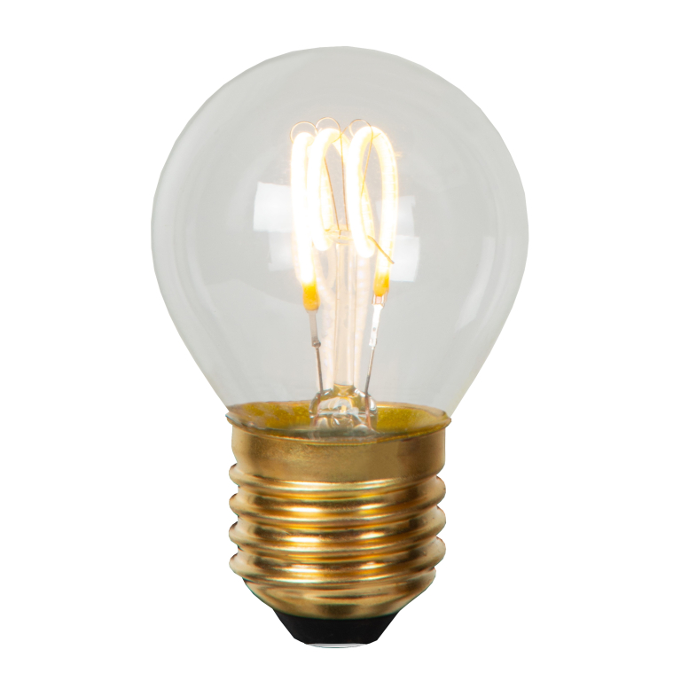 Lucide G45 LED Filament lichtbron E27 3W 2700K transparant dimbaar