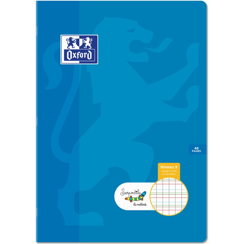 Cahier Oxford Serpodile Agrafe 210X297 48P Seyes Ligne 2Mm Niveau5 Marron