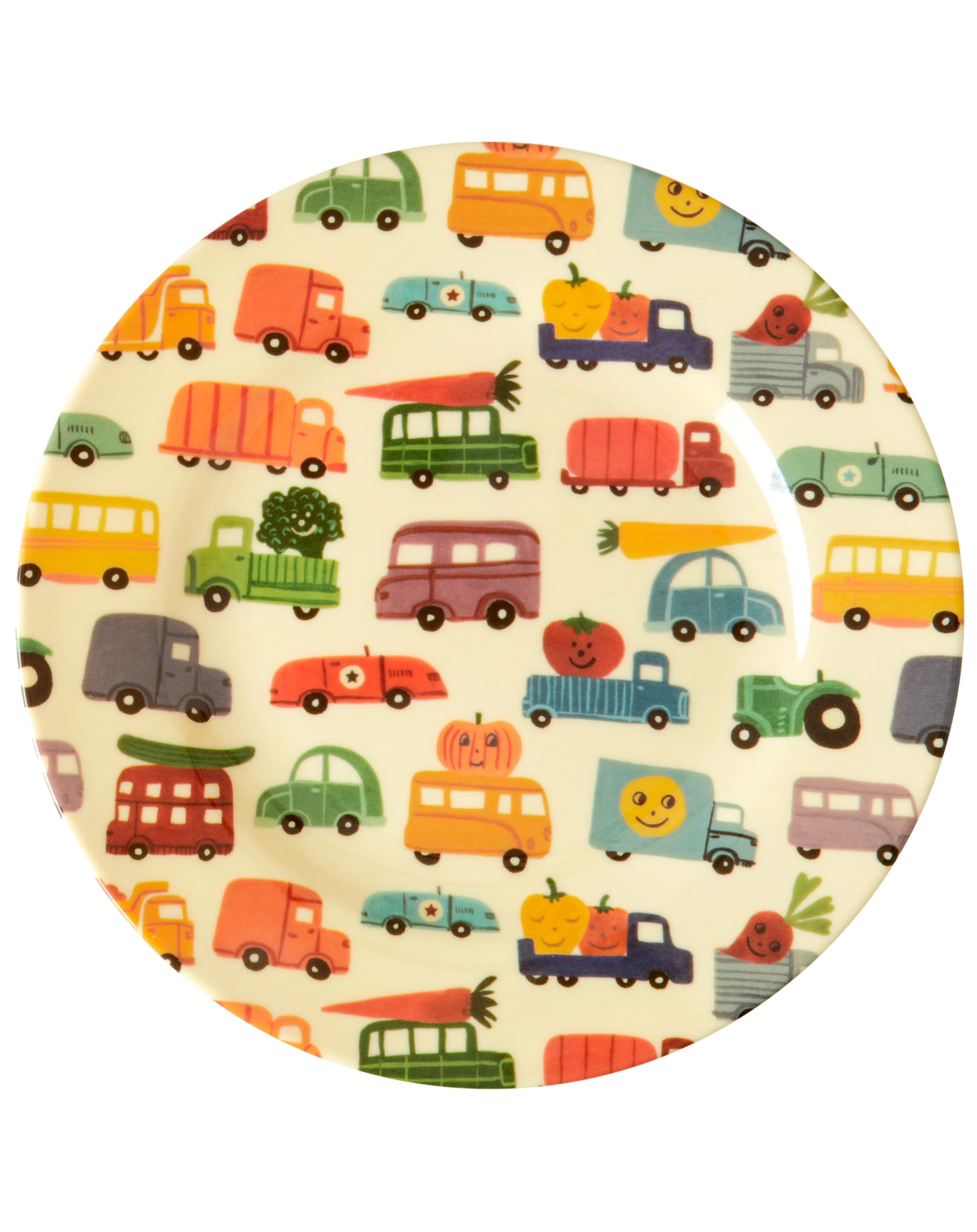 Melamin-Teller SIDE - HAPPY CARS in bunt