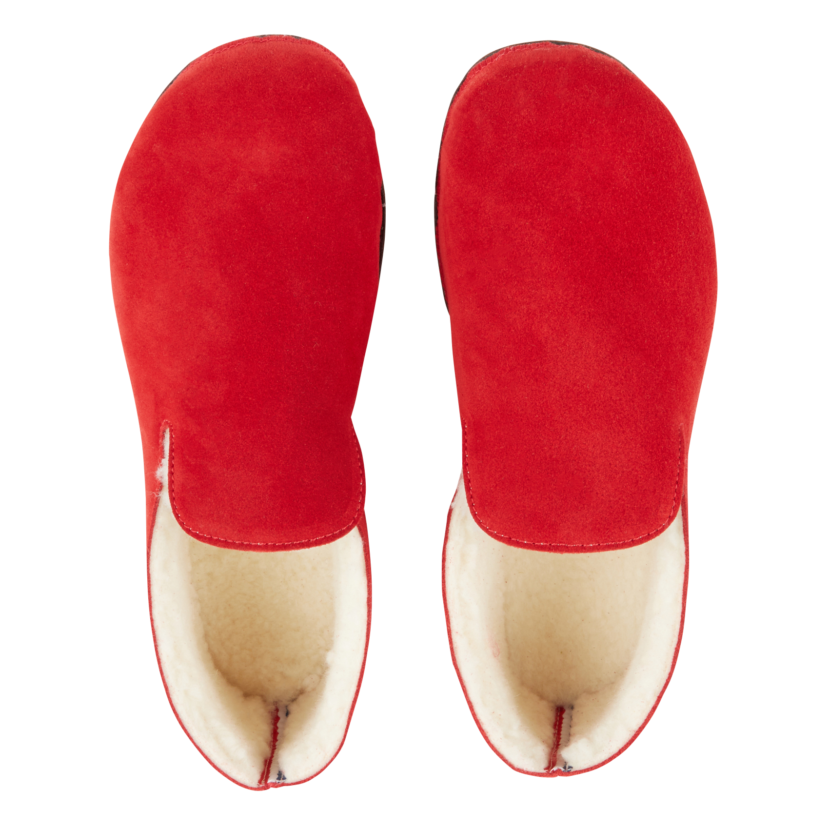 COCO - Chaussons en cuir fourrés | Rouge