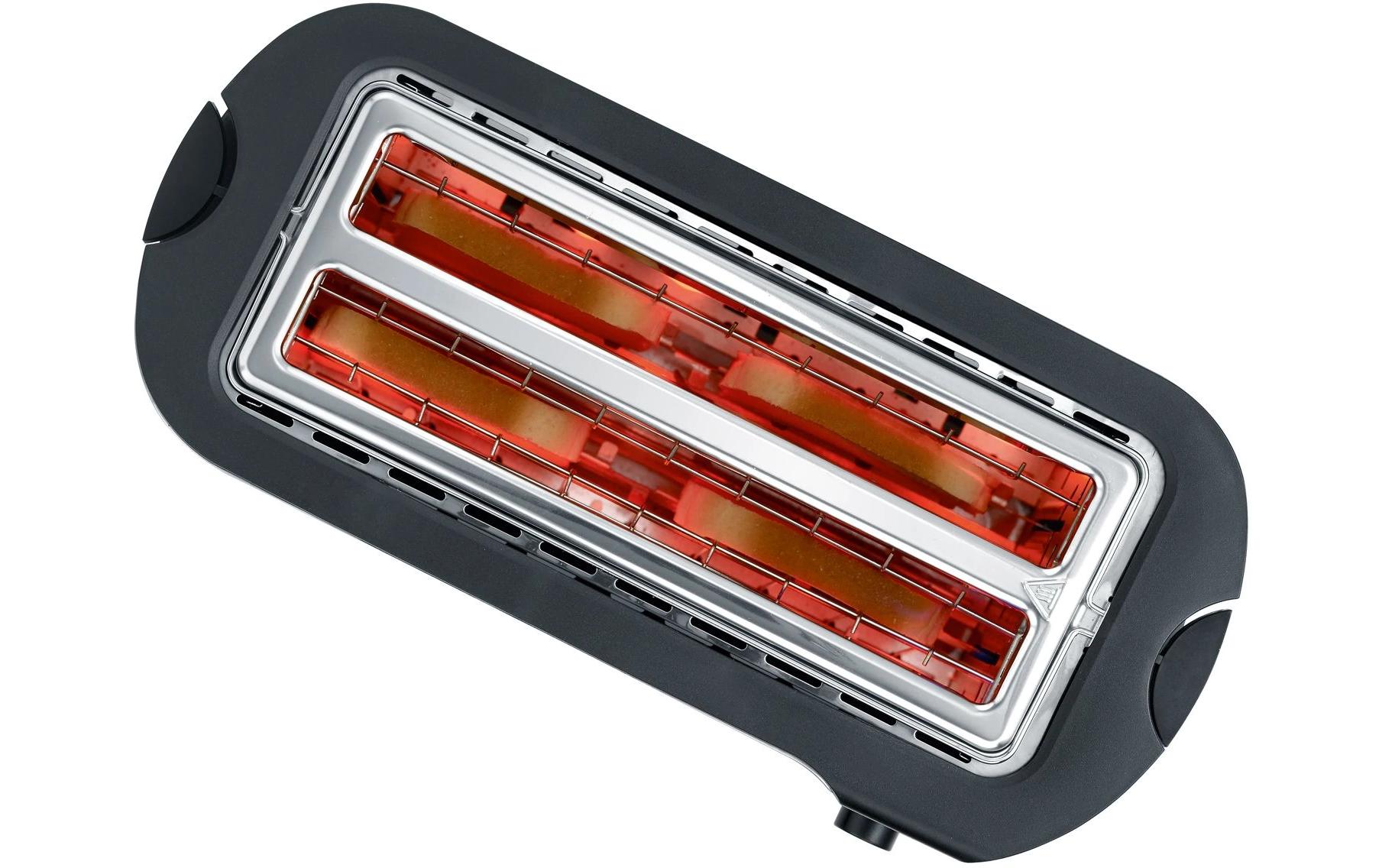 Toaster AT 2590 Schwarz/SilberAutomatik-Langschlitztoaster