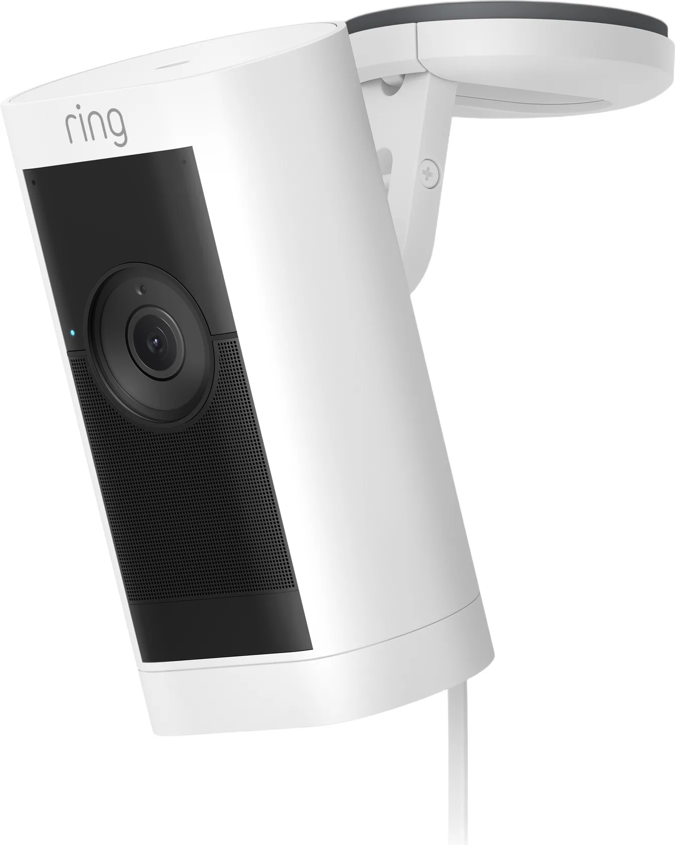 Ring Stick Up Cam Pro Plug-in Blanc Caméra de surveillance