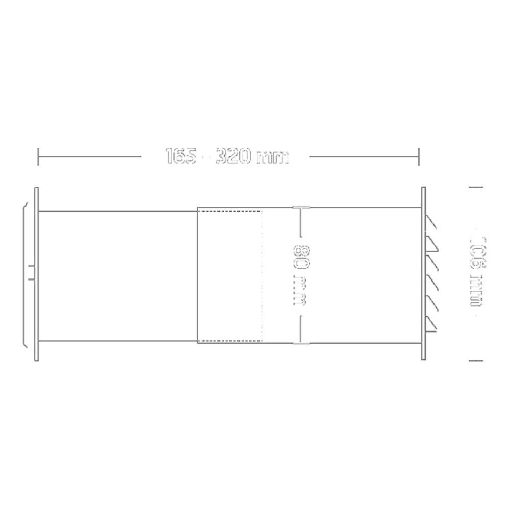 VEGGVENTIL FLEXIT 80T Ø80MM HVIT