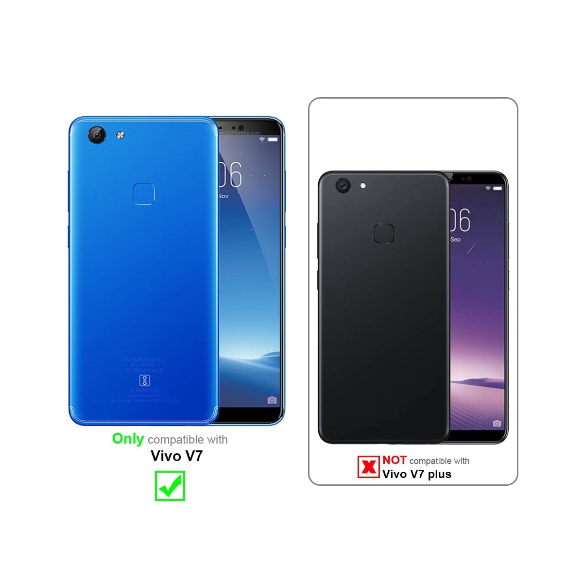 Vivo V7 3x Skjermbeskytter Skärmskydd