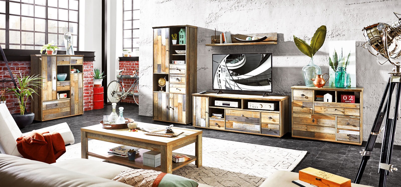 Couchtisch Bonanza Driftwood Nachbildung ca. 130 x 43 x 65 cm