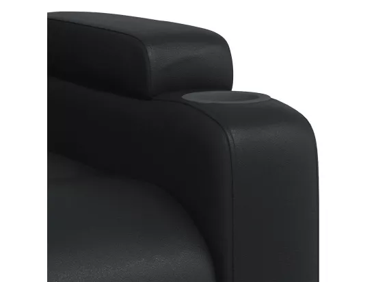Fauteuil massant inclinable Noir Similicuir