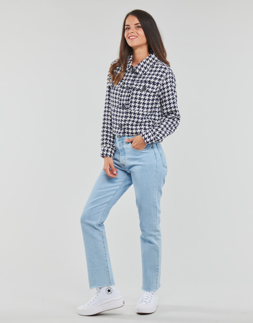 Only - ONLKIMMIE SHORT JACKET CC OTW - Marine / Blanc