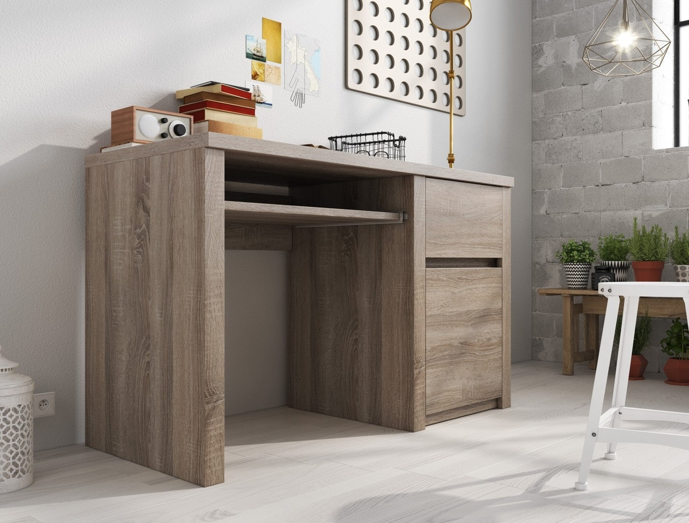 Monaco - Bureau - Truffel eiken - 120x53 cm